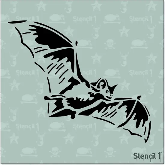 Stencil1 Bat Stencil - Durable Quality Reusable Stencils for Painting(Bat Stencil - 5.75" x 6") {1}