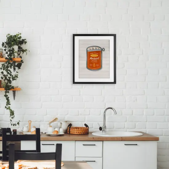 Stupell Industries Nautical Mackerel Tin Framed Print Under Glass, design by Sandra Picco {2}