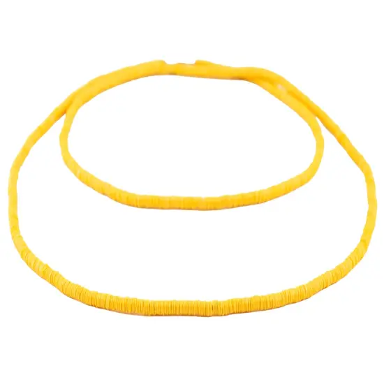 The Bead Chest African Vinyl Beads, Ghana Vulcanite Crafts Supplies for DIY Jewelry Making, Necklaces, Bracelets (4mm, Orange) {3}