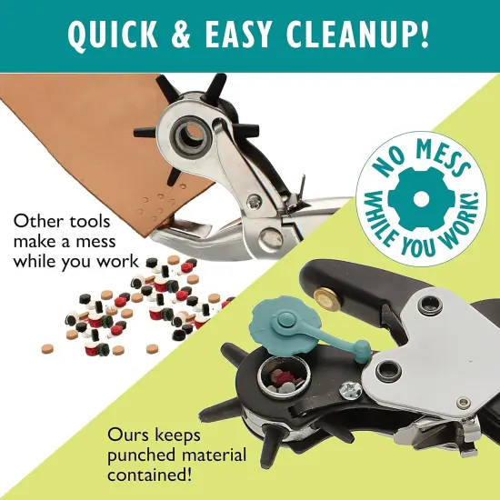 The Beadsmith Rotating Ergonomic Leather Hole Punch, Six Hole-Size Options, Leather Crafts and Jewelry-Making Supplies {3}