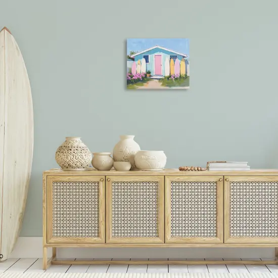 Stupell Industries Cabin with Pastel Surfboards Canvas Design by Arlington Prints {2}