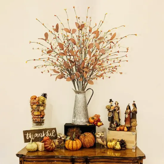 8Pcs Fall Floral Stems {5}