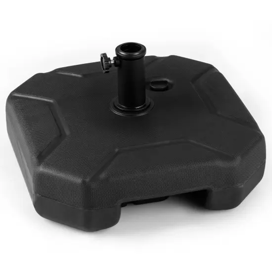 Black Metal Fillable Umbrella Base Stand for 6&ndash;8 ft Umbrellas {1}