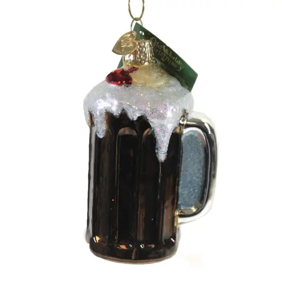 Old World Christmas 3.5 Inch Root Beer Float Tree Ornament , Ice Cream Fizzy Soda Brown {2}