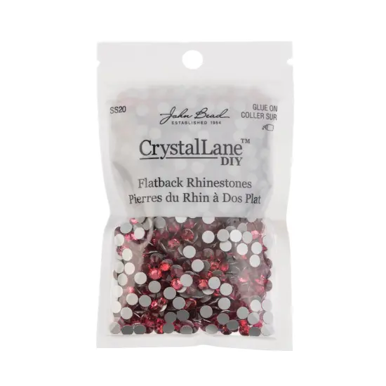 Crystal Lane DIY SS20 Glass Flatback Rhinestones, 1440pcs Light Rose {3}