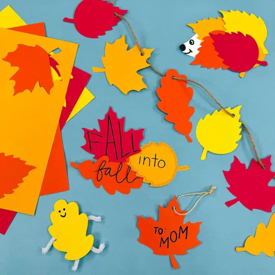 20 Pieces Fall Leaf Paper Cutouts {2}