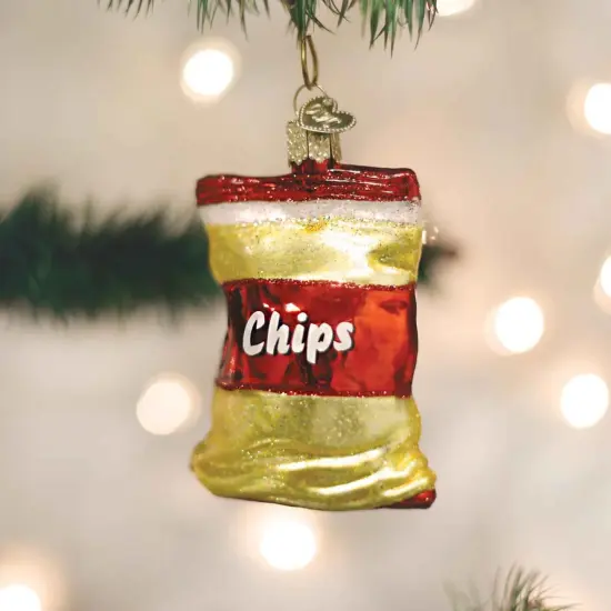 Old World Christmas 3.5 Inch Bag Of Chips Christmas Tree Ornament , Snack Junk Food Potato Multicolored {3}