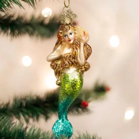 Old World Christmas 5.0 Inch Mermaid Christmas Tree Ornament , Fish Tail Love Sea Multicolored {3}