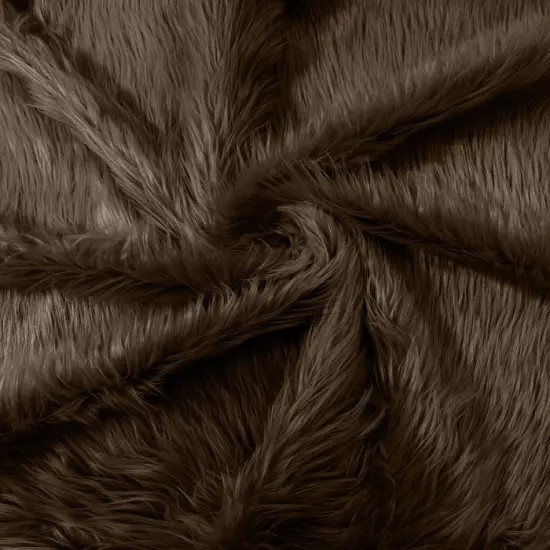 1 Yard Solid Faux Fox Fur Fabric for Cosplay Crafts Home Decor and Upholstery Dark Taupe {4}