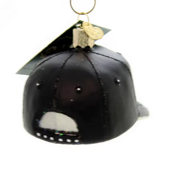 Old World Christmas 2.5 Inch Veterans Cap Tree Ornament , Us Military Service Ornament Black {2}