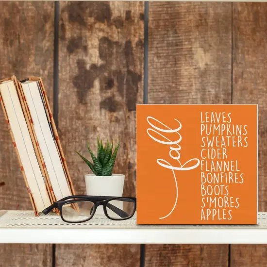 Wood Sign Rustic Fall Table Decor {4}