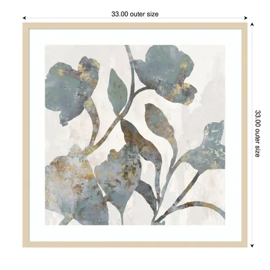 Silhouetted Blooms I by PI Studio Wood Framed Wall Art Print {4}