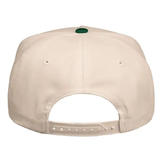 Valucap&reg; Five Panel Twill Cap Classic Comfortable Fit Natural/Forest Green {2}