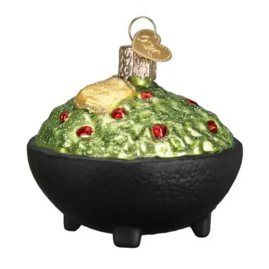 Old World Christmas 2.25 In Guacamole Christmas Tree Ornament , Ornament Fruit Dip Mexico Green {1}