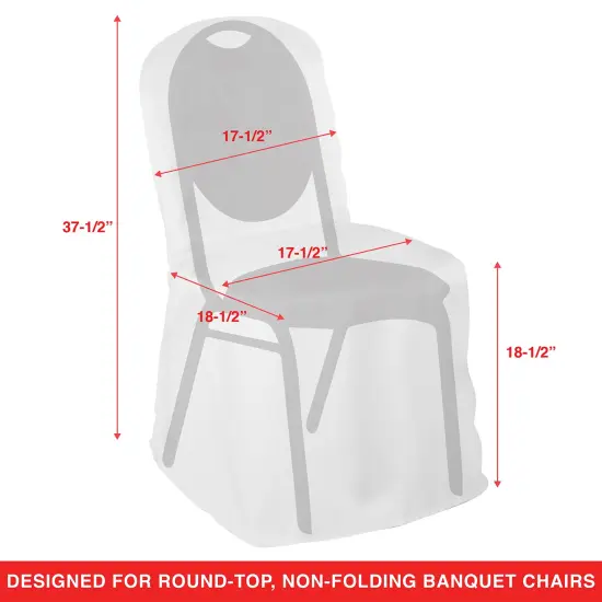 Lann's Linens 100 pcs Polyester Banquet Chair Covers for Wedding, Party, and Receptions - Elegant Cloth Slipcovers {2}