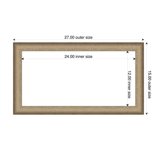 Elegant Brushed Narrow Framed Dry Erase Magnetic Board Bronze {4}