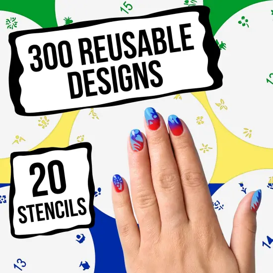 Airbrush Nail Stencils - Nail Art Stencils Series #1: 260 Unique Designs from 20 Individual Templates {4}