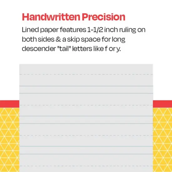 School Smart Primary Chart Paper, Skip-A-Line, 24 x 32 Inches, White, 500 Sheets {4}