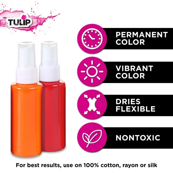 Tulip Fabric Spray Paint Rainbow 1.9 fl. oz. 9 Pack {3}