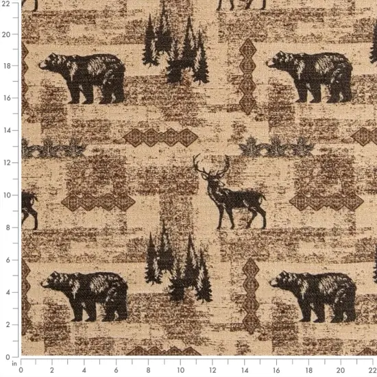 Woodland - Black,Brown Novelty Upholstery Fabric 54 Inches" {3}