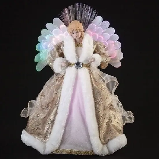 LED Angel with Fiber Optic Wings - 16 inch {3}