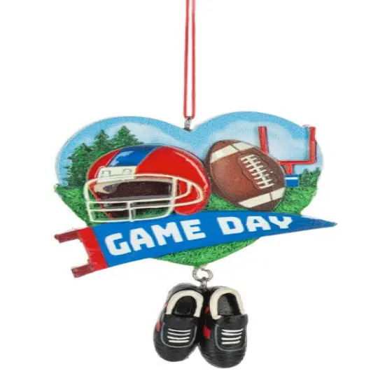 Game Day Heart Ornament - Football {1}