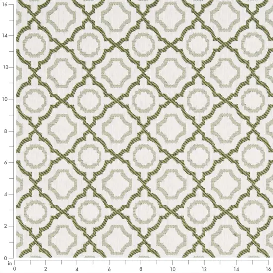 Avocado - Green Abstract & Geometric Upholstery Fabric 54 Inches" {3}