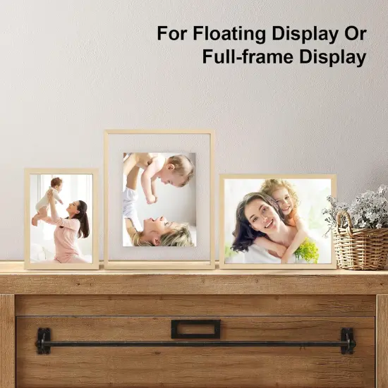 5x7 Floating Frames Set of 2, Double Plexiglass Picture Frame {3}