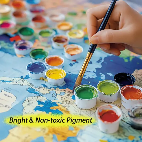 gnome with Starfish Painting Paint by Numbers Kits 16x20 inch Canvas Blue Ocean Style Pattern DIY Oil Painting for Adults Beginners with Brushes Acrylic Pigment Drawings Gift Holiday(Without Frame) {4}