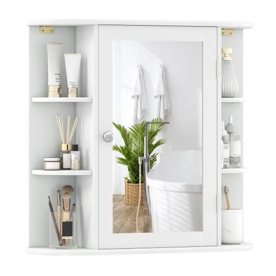 Multipurpose Wall Surface Bathroom Storage Cabinet Mirror {8}
