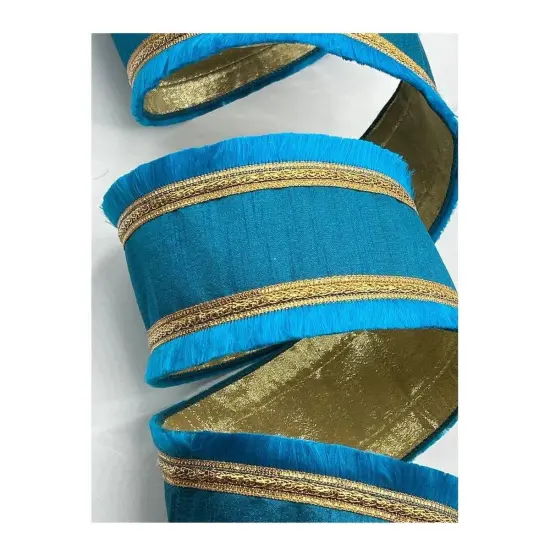 4" Festival Fringe Ribbon: Turquoise (10 Yards) {4}