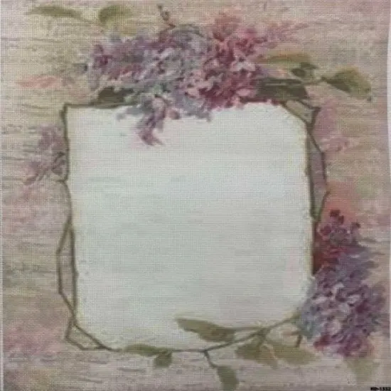 Floral Keepsake Designer Printed AIDA Fabric. Canvas for embroidery with an applied backgroundKF-1332A {1}