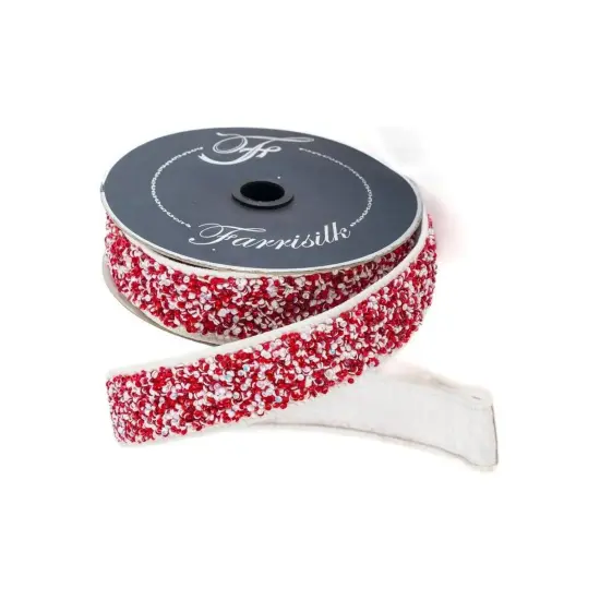 1.5" Peppermint Multi Sprinkles Ribbon: Red/White(10 Yards) {2}