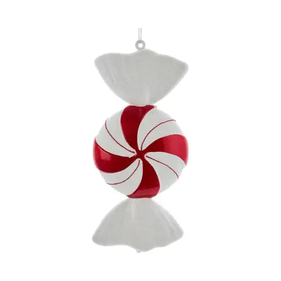 12" Red and White Peppermint Candy Ornament {1}