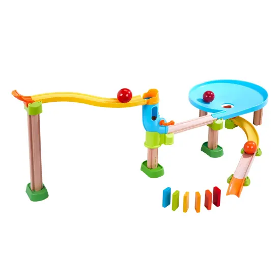 HABA Marble Run Kullerbu Traffic Jam, Ball Track Building Sets for Toddlers 2 and Up, 33 Piece Educational Marble Maze Game Multicolor {4}