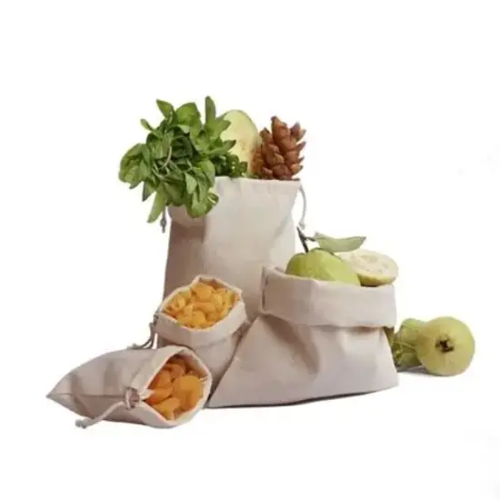 4" x 6" Cotton Muslin Storage Pouch Natural Bag {1}