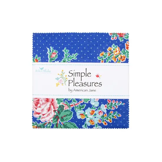 Simple Pleasures 5" Square Pack (Charm Pack / 5" Stacker) byfor Riley Blake (5-16650-42) {1}