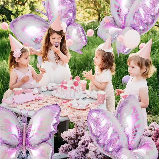 12 Pcs 40 Inch Butterfly Balloon Butterfly Foil Balloon Colorful Party Balloons Giant Butterfly Birthday Decorations for Butterfly Theme Birthday Party Wedding Supplies (Purple Gradient) {3}