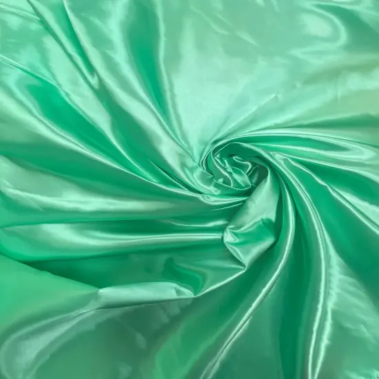 1 Yard Mint Bridal Satin Fabric 58/60 Inch Wide Smooth Shiny Textile for Curtains, Dresses & Backdrops {1}