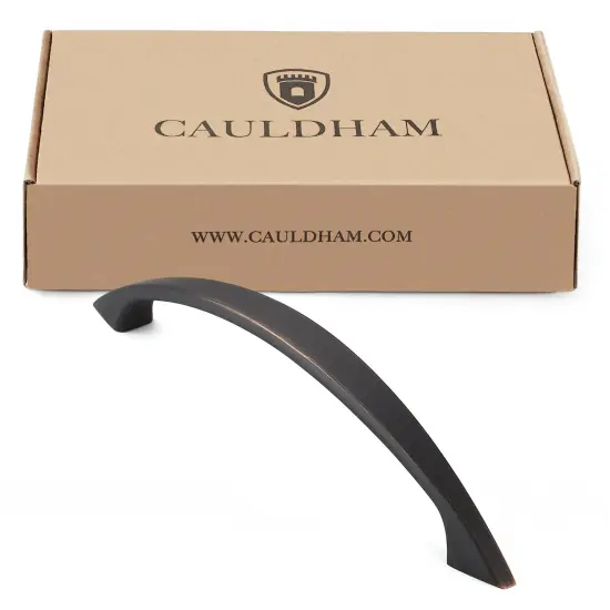 Cauldham Solid Kitchen Cabinet Arch Pulls Handles (5" Hole Centers) - Curved Drawer/Door Hardware - Style M243 - Oil Rubbed Bronze {4}