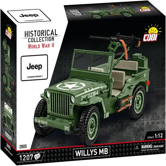 COBI Historical Collection WWII JEEP Willys MB 1:12 Scale Vehicle {1}
