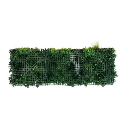 Nearly Natural Corfu Island Artificial Wall Panels - 20" - Set of 3 Green {5}