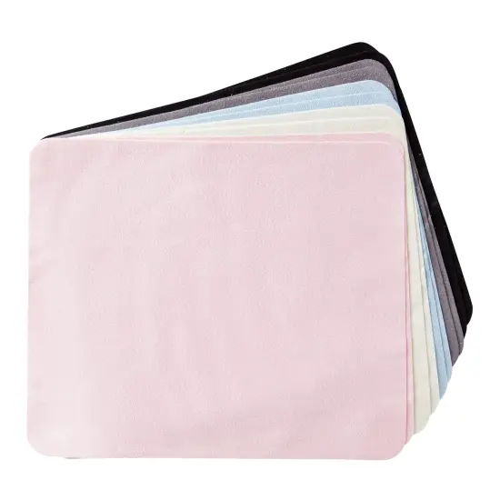 10 Pack Soft Eye Glasses Pouch with 10 Cleaning Cloths, Faux Leather Eyewear and Sunglasses Cases, 10 Designs (4 x 7 In) Multicolor {5}