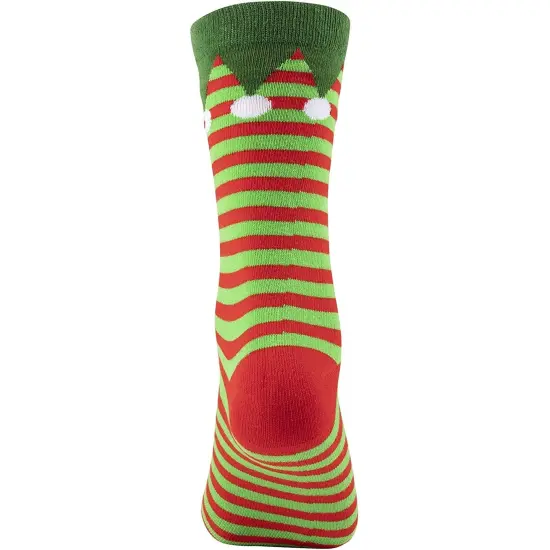 2 Pairs Christmas Socks for Men and Women, Fun Gift Set, Xmas Holiday Party Novelty Gifts, Unisex, One Size (Cute Elf) Multicolor {7}