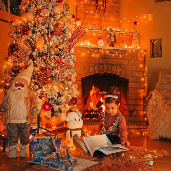 40 FT 120 LED Orange Halloween Lights {2}