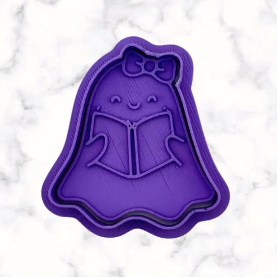 Reading Ghost Cookie Cutter and Stamp {3}