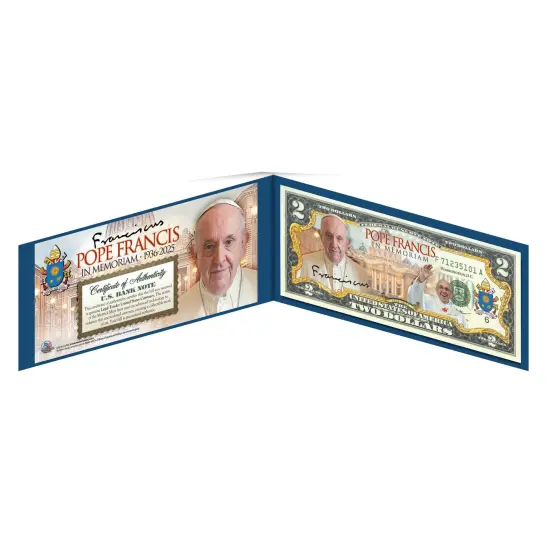 Collections Etc Pope Francis In Memoriam Collectible $2 Bill {4}