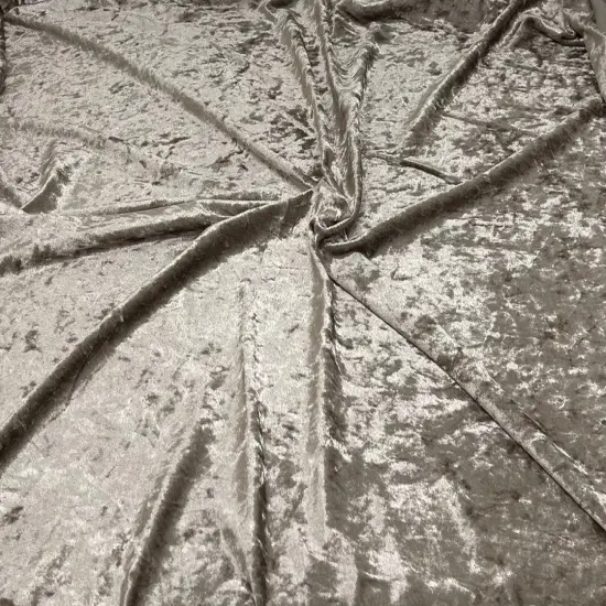 1 Yard Crushed Velvet Velour Stretchy Fabric Soft Plush Stretch 58"-60" Inch Width Mocha {1}