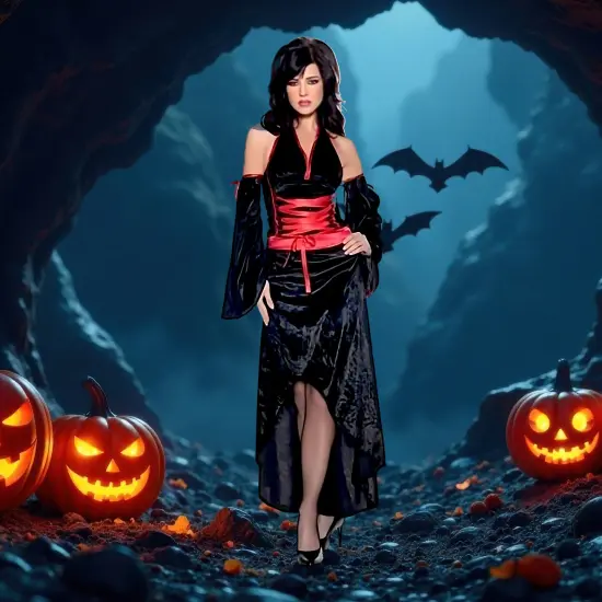 Underwraps Women's Vampira Dracula Bride Adult Halloween Costume - Small 6-8 Black {1}