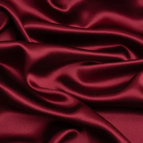 1 Yard Maroon Silk Crepe Back Satin Luxurious Soft Smooth Lustrous Fabric 44 inch Width {1}